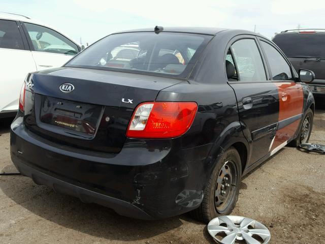 KNADH4A37A6638381 - 2010 KIA RIO LX BLACK photo 4