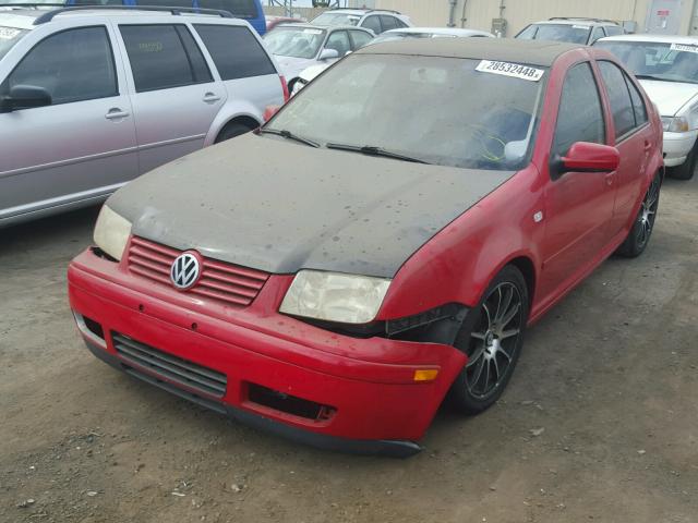 3VWSG29M51M003607 - 2001 VOLKSWAGEN JETTA GLS RED photo 2