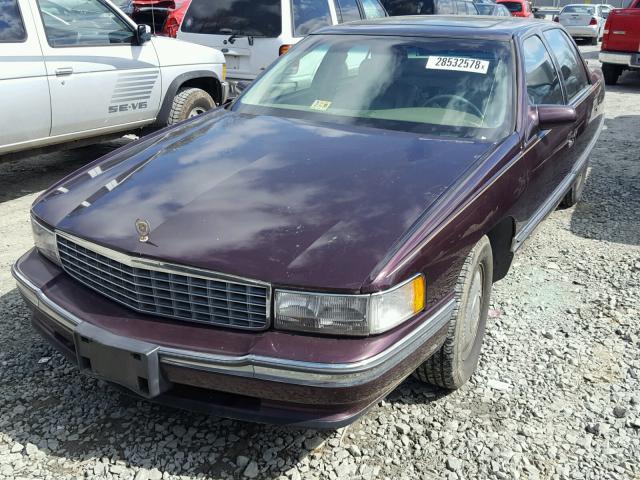 1G6KD52B3SU209790 - 1995 CADILLAC DEVILLE BURGUNDY photo 2