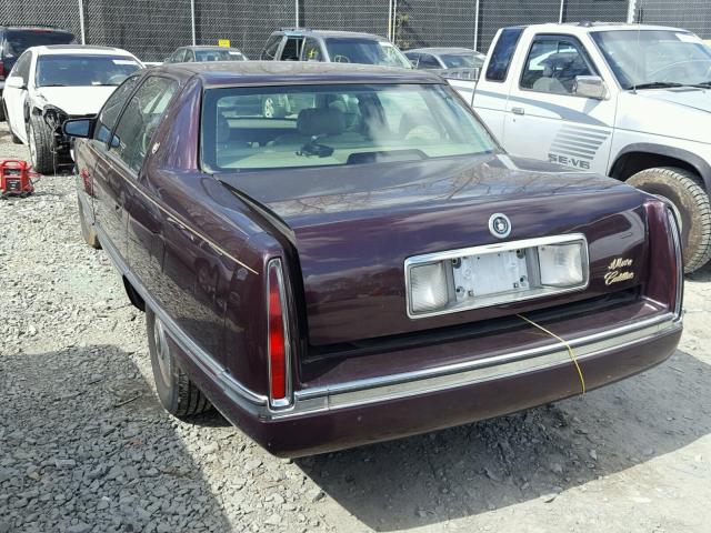 1G6KD52B3SU209790 - 1995 CADILLAC DEVILLE BURGUNDY photo 3