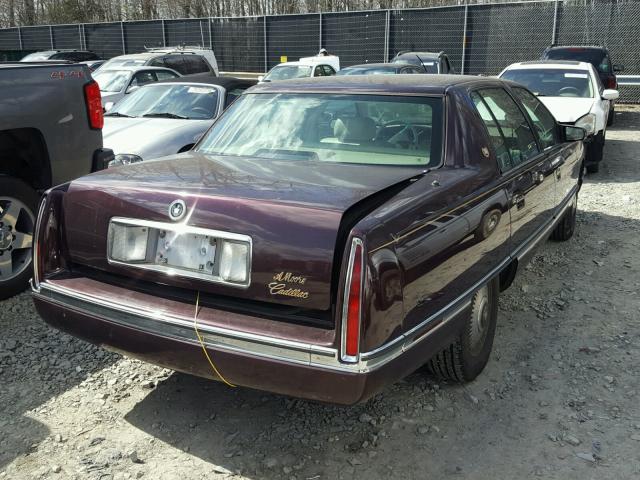 1G6KD52B3SU209790 - 1995 CADILLAC DEVILLE BURGUNDY photo 4