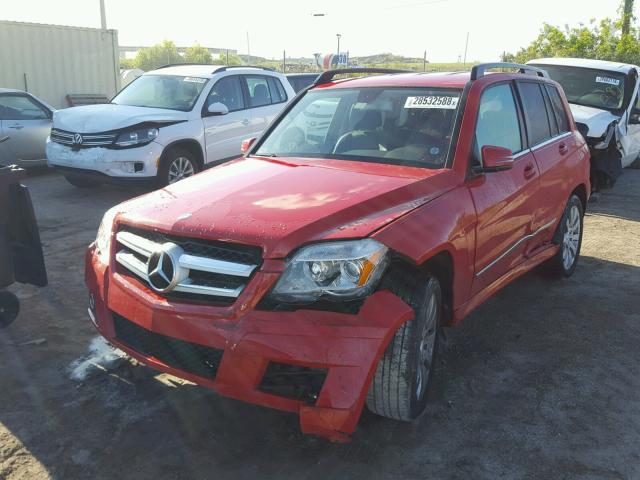 WDCGG5GBXCF805871 - 2012 MERCEDES-BENZ GLK 350 RED photo 2