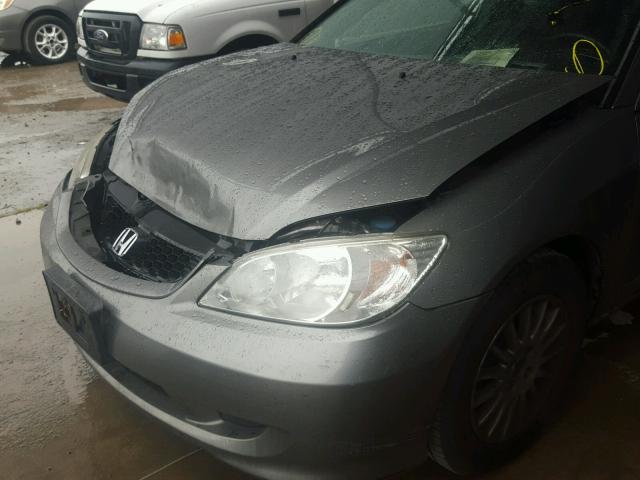 1HGEM22975L006757 - 2005 HONDA CIVIC EX 银色 照片 9