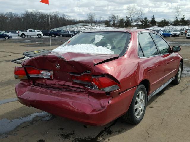 1HGCG66892A093186 - 2002 HONDA ACCORD EX RED photo 4