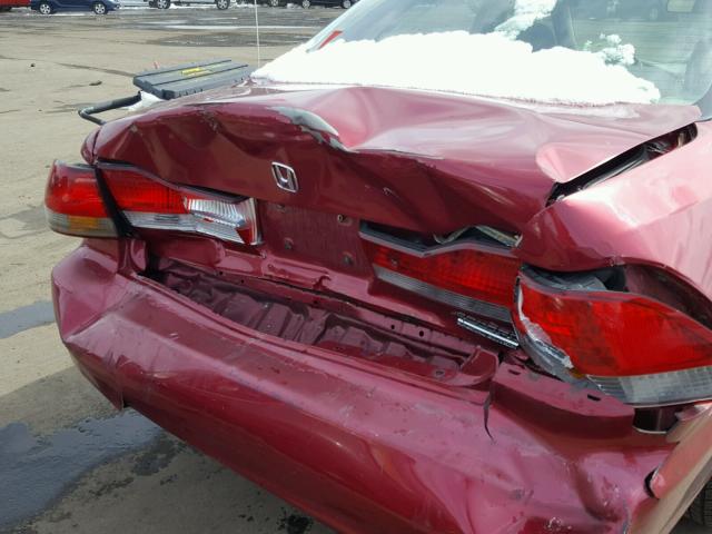 1HGCG66892A093186 - 2002 HONDA ACCORD EX RED photo 9