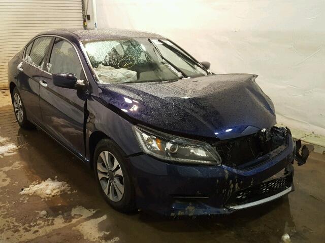 1HGCR2F38EA042824 - 2014 HONDA ACCORD LX BLUE photo 1