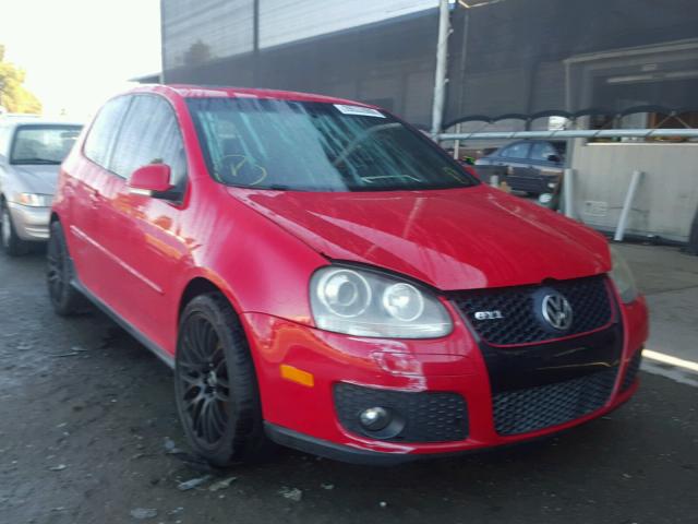 WVWFV71K07W114219 - 2007 VOLKSWAGEN NEW GTI FA RED photo 1