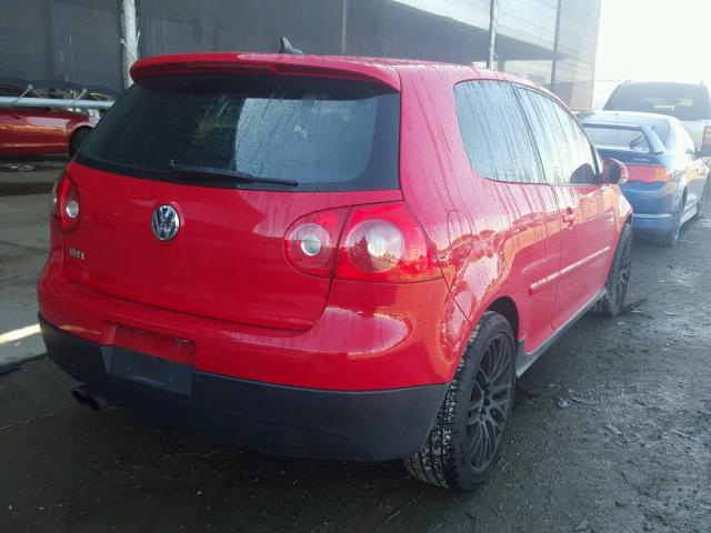 WVWFV71K07W114219 - 2007 VOLKSWAGEN NEW GTI FA RED photo 4