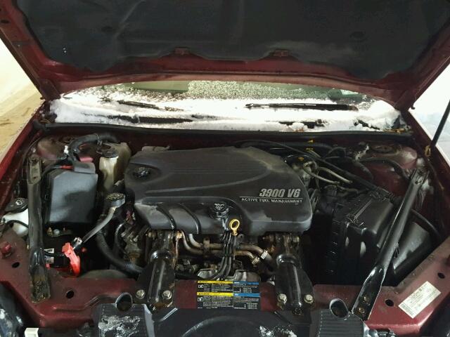 2G1WC58R179264645 - 2007 CHEVROLET IMPALA LT RED photo 7