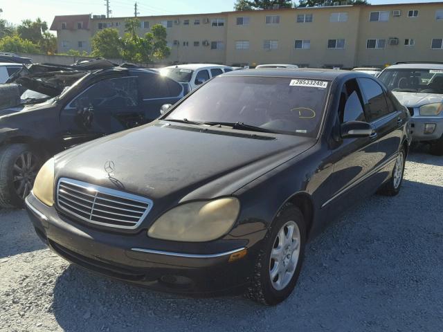 WDBNG75J12A300122 - 2002 MERCEDES-BENZ S 500 BLACK photo 2