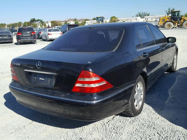 WDBNG75J12A300122 - 2002 MERCEDES-BENZ S 500 BLACK photo 4