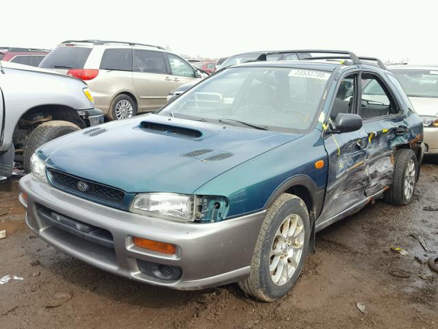 JF1GF4854WH807870 - 1998 SUBARU IMPREZA OU GREEN photo 2