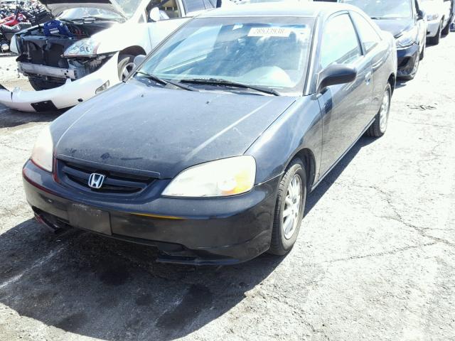 1HGEM22722L027106 - 2002 HONDA CIVIC HX BLACK photo 2