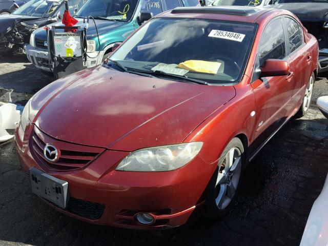 JM1BK324361533290 - 2006 MAZDA 3 S MAROON photo 2