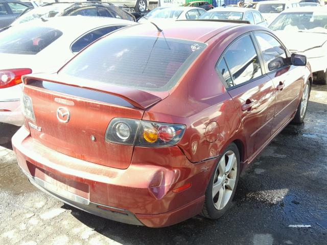 JM1BK324361533290 - 2006 MAZDA 3 S MAROON photo 4