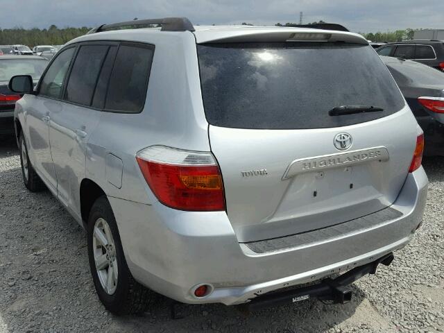 JTEDA41A592000991 - 2009 TOYOTA HIGHLANDER SILVER photo 3