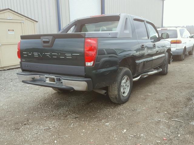 3GNEC12T04G310264 - 2004 CHEVROLET AVALANCHE GREEN photo 4
