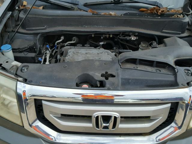 5FNYF386X9B024252 - 2009 HONDA PILOT EXL GRAY photo 7