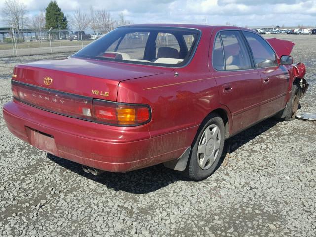 JT2GK12E0R0014476 - 1994 TOYOTA CAMRY LE RED photo 4