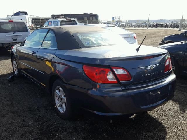 1C3LC45K18N632871 - 2008 CHRYSLER SEBRING BLUE photo 3