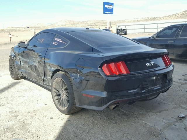 1FA6P8CF3F5350566 - 2015 FORD MUSTANG GT BLACK photo 3