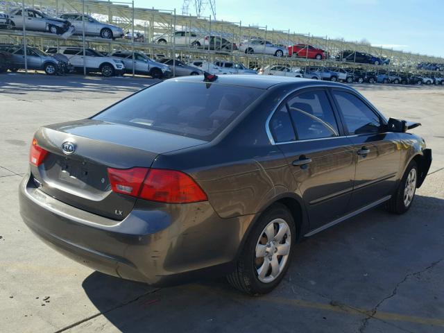 KNAGE228795339558 - 2009 KIA OPTIMA BROWN photo 4