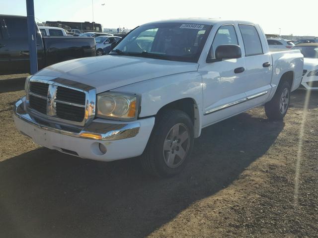 1D7HE58N95S138560 - 2005 DODGE DAKOTA QUA WHITE photo 2