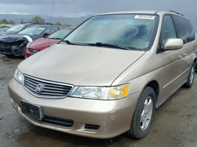 2HKRL18611H560224 - 2001 HONDA ODYSSEY EX BEIGE photo 2