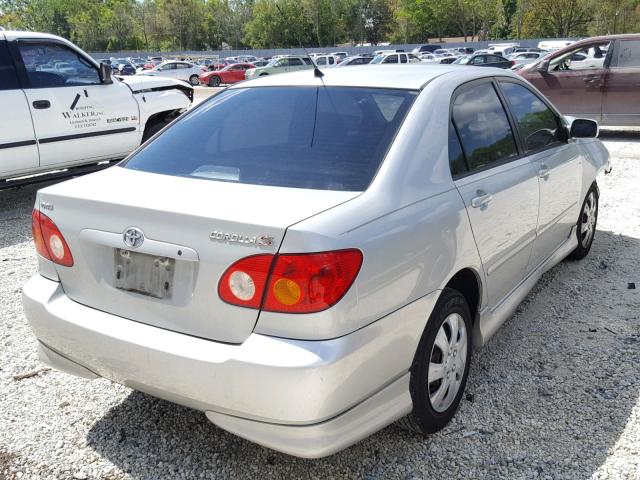 1NXBR32E24Z312663 - 2004 TOYOTA COROLLA CE SILVER photo 4