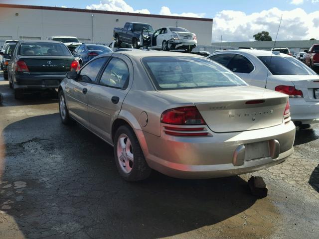 1B3EL36J14N369393 - 2004 DODGE STRATUS SE TAN photo 3