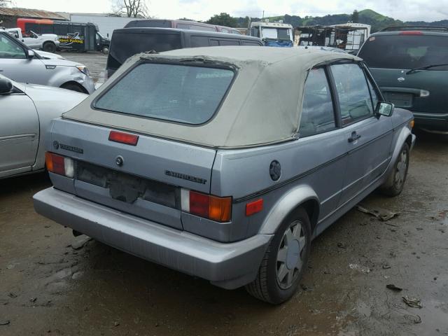 WVWCA0151KK005378 - 1989 VOLKSWAGEN CABRIOLET SILVER photo 4