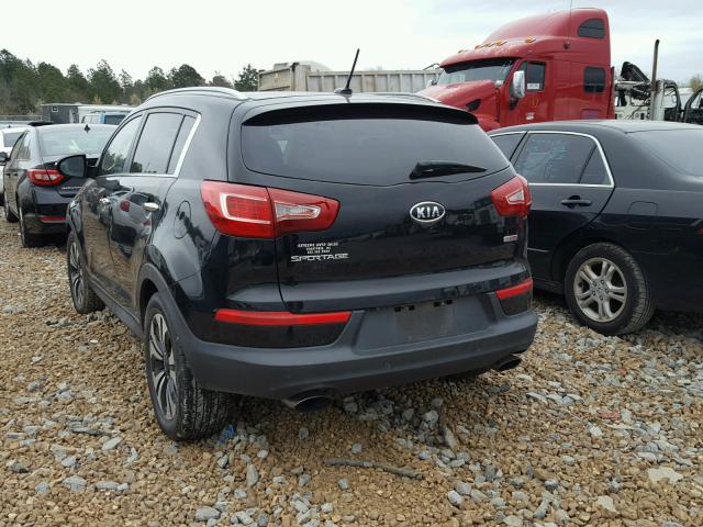 KNDPC3A64B7151542 - 2011 KIA SPORTAGE E BLACK photo 3