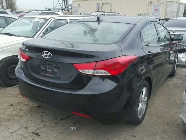 KMHDH4AE0DU845131 - 2013 HYUNDAI ELANTRA GL BLACK photo 4