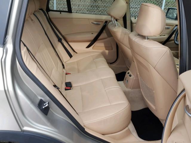 WBXPC93427WF25552 - 2007 BMW X3 3.0SI BEIGE photo 6