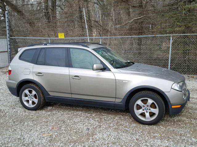 WBXPC93427WF25552 - 2007 BMW X3 3.0SI BEIGE photo 9