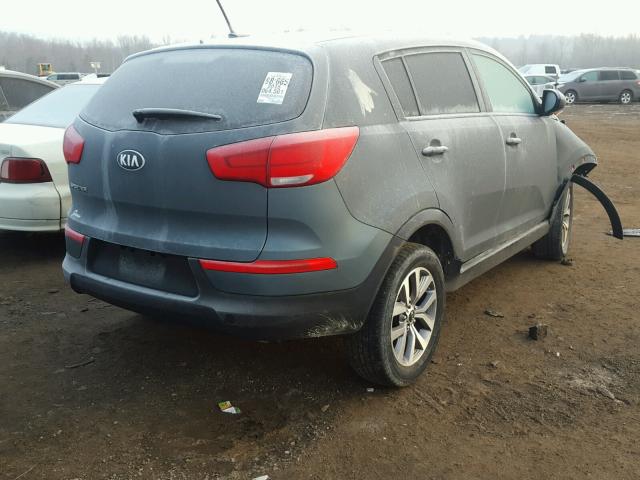 KNDPB3AC7F7756296 - 2015 KIA SPORTAGE L GREEN photo 4