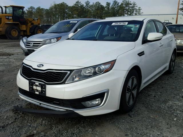 KNAGM4AD2C5035400 - 2012 KIA OPTIMA HYB WHITE photo 2