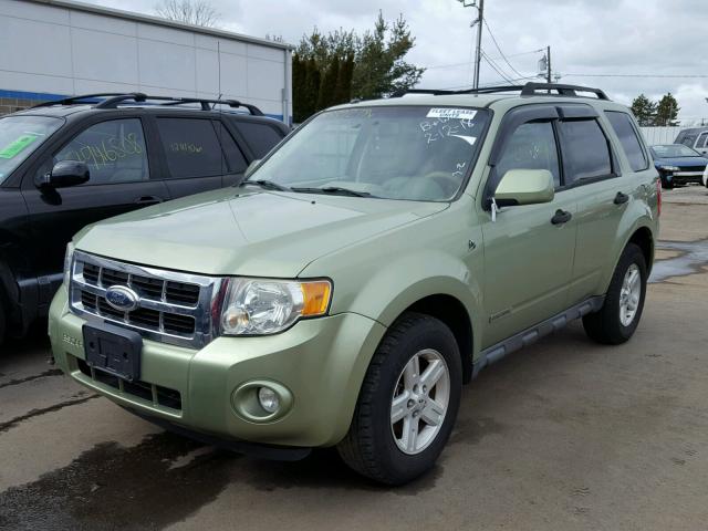 1FMCU59H88KD32528 - 2008 FORD ESCAPE HEV GREEN photo 2