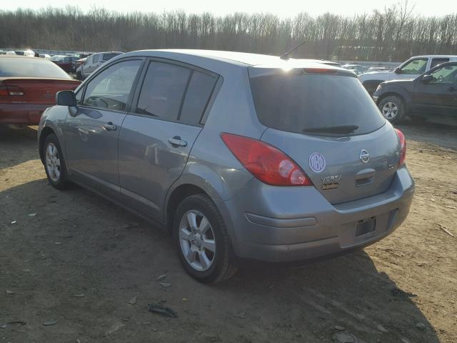 3N1BC13E47L450361 - 2007 NISSAN VERSA S SILVER photo 3