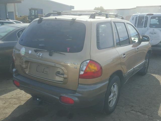 KM8SC13D82U302745 - 2002 HYUNDAI SANTA FE G GOLD photo 4