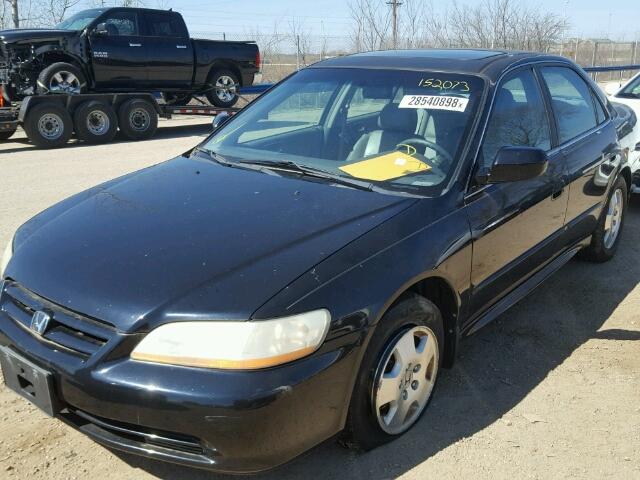 1HGCG16521A007210 - 2001 HONDA ACCORD EX BLACK photo 2