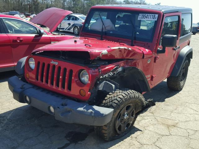 1J4AA2D17BL593853 - 2011 JEEP WRANGLER S RED photo 2