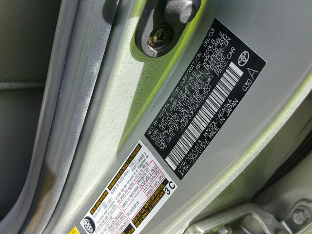 JTDBF30KX40152531 - 2004 TOYOTA CAMRY LE SILVER photo 10