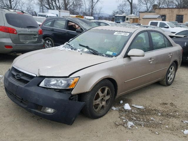 5NPEU46F66H009293 - 2006 HYUNDAI SONATA CREAM photo 2