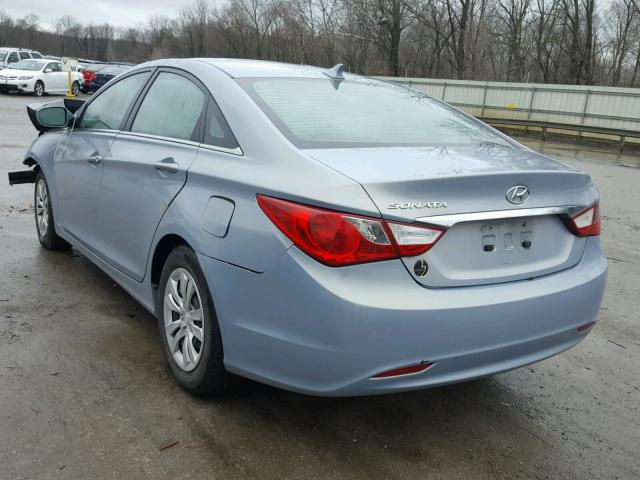 5NPEB4ACXBH036946 - 2011 HYUNDAI SONATA GLS BLUE photo 3