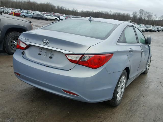 5NPEB4ACXBH036946 - 2011 HYUNDAI SONATA GLS BLUE photo 4