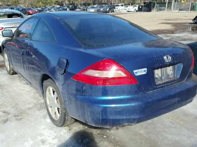 1HGCM82623A019117 - 2003 HONDA ACCORD EX BLUE photo 3