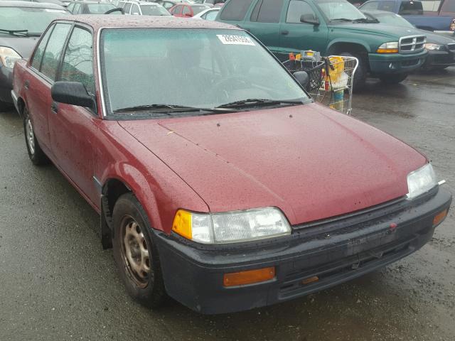 1HGED3640JA078085 - 1988 HONDA CIVIC DX BURGUNDY photo 1