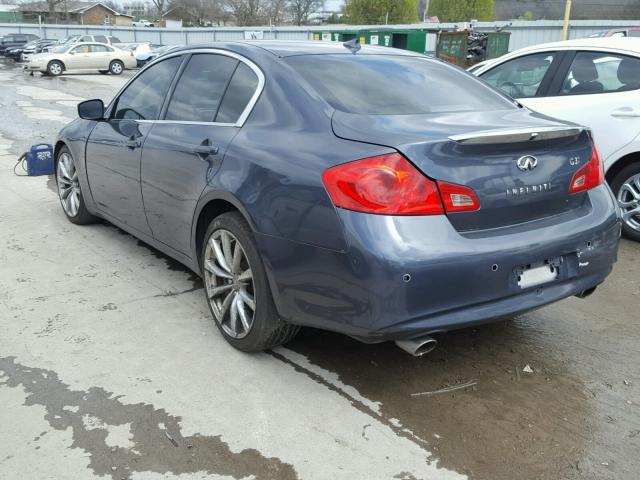 JN1CV6APXCM624840 - 2012 INFINITI G37 BASE BLUE photo 3