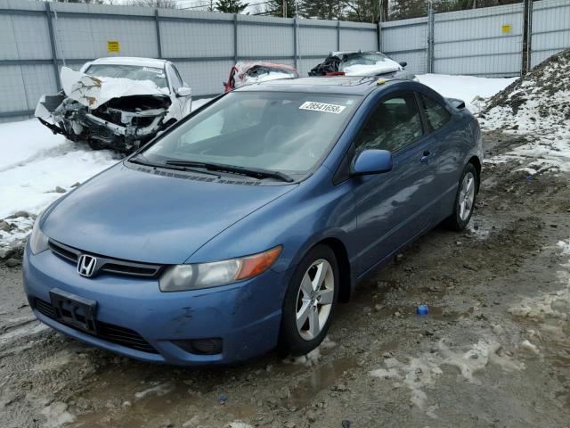 2HGFG12898H510306 - 2008 HONDA CIVIC EX BLUE photo 2